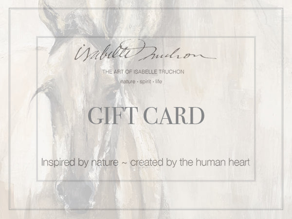 What better way to show your love and appreciation to someone who relates to Isabelle's nature depicted in art and its positive effects on the soul. Original paintings and drawings, or prints of original art and photography available to be acquired with an equivalent value gift card.