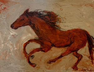 The horses ability to be so agile while galloping has always captivated me. The action is executed with such intense energy and grace. It's wild to watch them move their body forward by extending their neck and head as far reaching as possible followed by the lengthening motion of hind legs and arching front ones. Nothing beats the rhythm of four beating hooves!