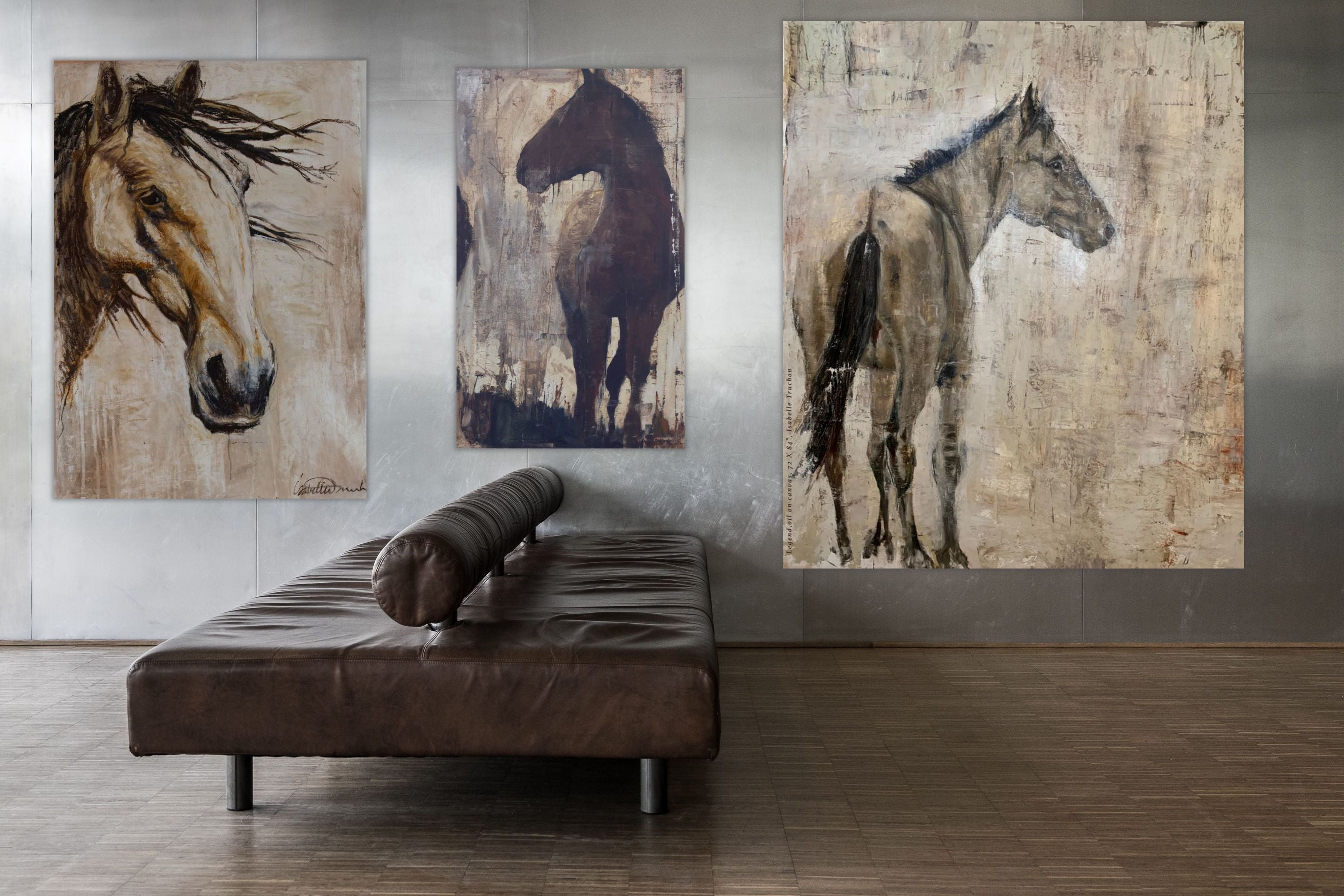 A moment of reflection for this wild mustang stallion. Or perhaps, he simply allows me to observe him, as he looks on at his herd nearby. A showpiece for any wall in your home or office.